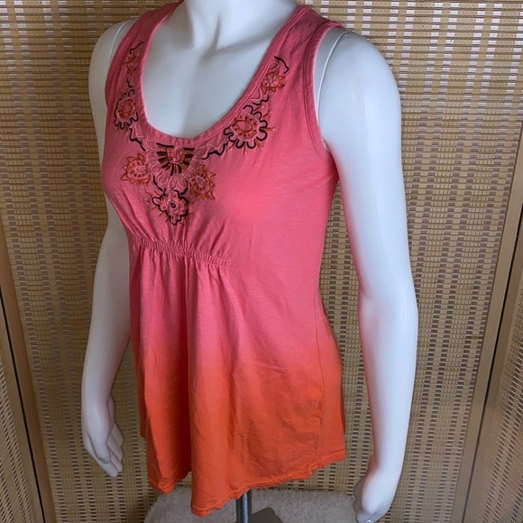 🔷Athleta Embroidered Ombre Tank Top Size Small - Picture 3 of 5